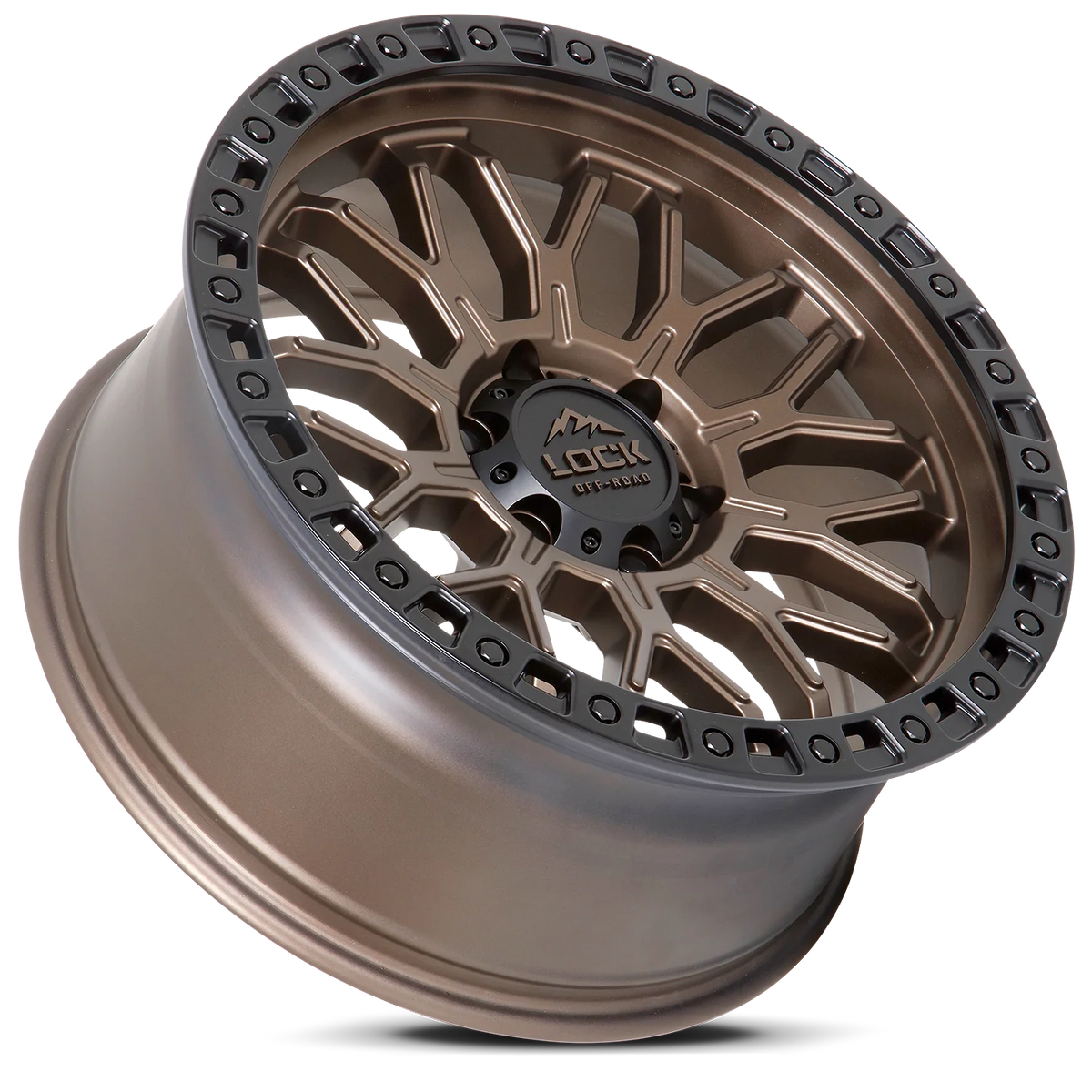 Set of Lock Off-Road Combat Matte Bronze with Matte Black Ring