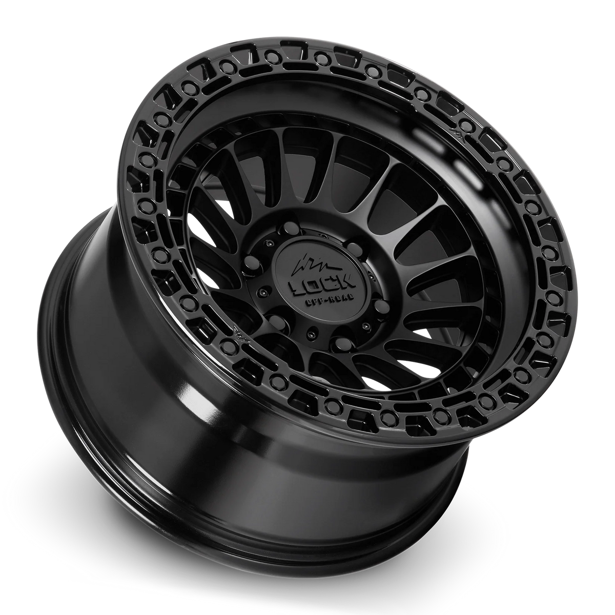 Set of Lock Off-Road Mojave Matte Black with Gloss Black Ring