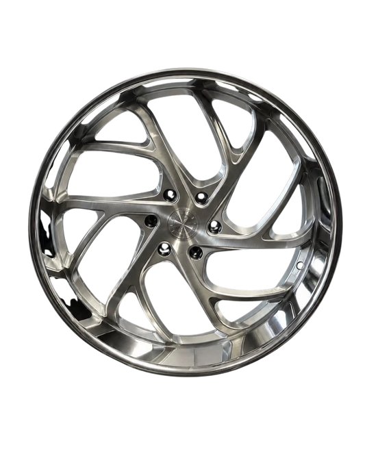 Set of Staggered Esko Jr Silver Brushed Face/Polished Lip