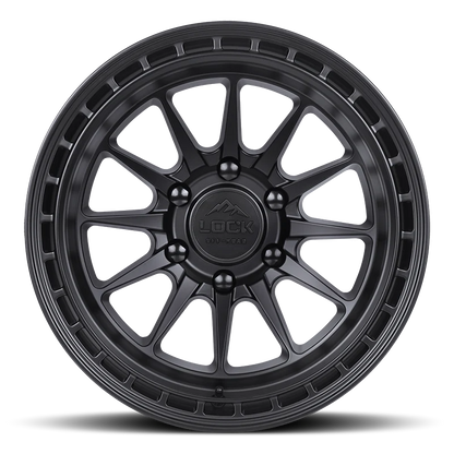 Set of Lock Off-Road Baja Matte Black with Matte Black Ring