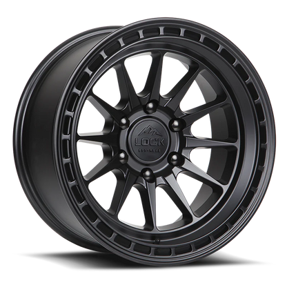 Set of Lock Off-Road Baja Matte Black with Matte Black Ring