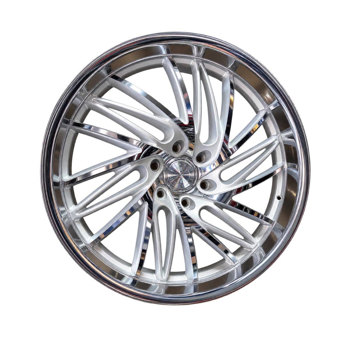 Set of Staggered Esko Jefe Silver with Polished Face/ Polished Lip