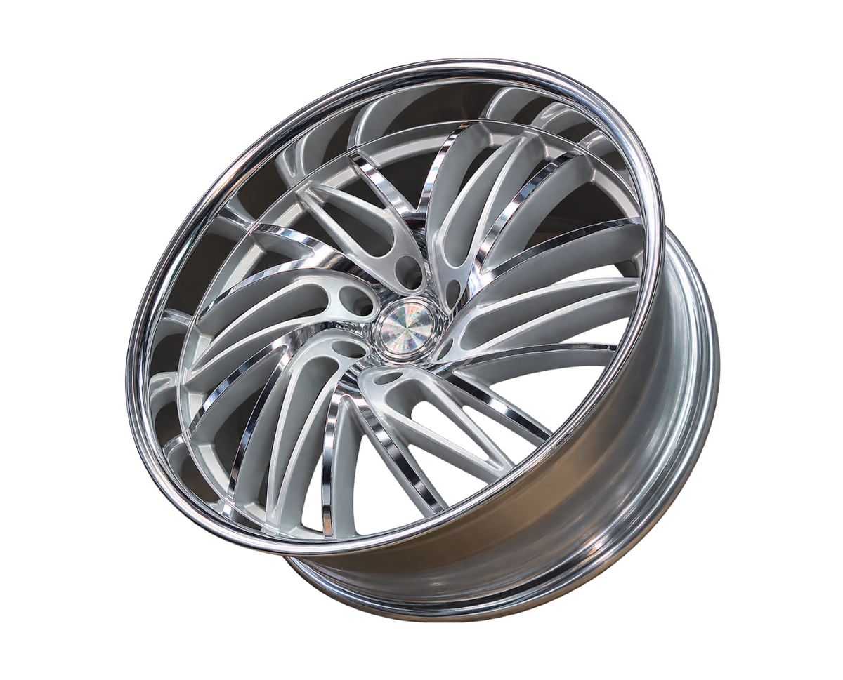 Set of Staggered Esko Jefe Silver with Polished Face/ Polished Lip