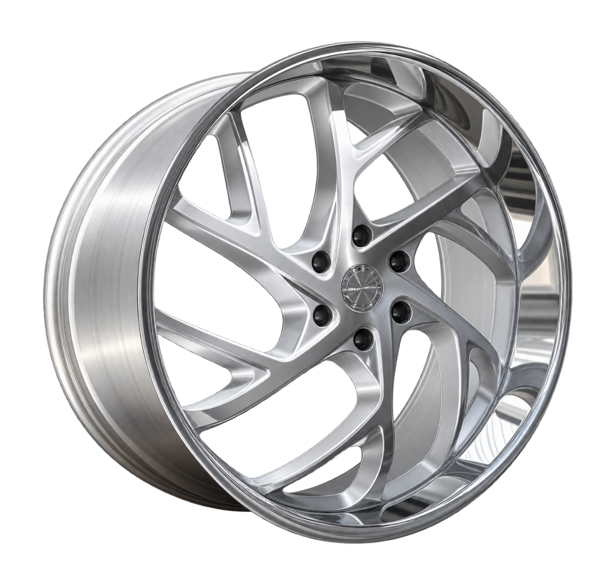 Set of Staggered Esko Jr Silver Brushed Face/Polished Lip