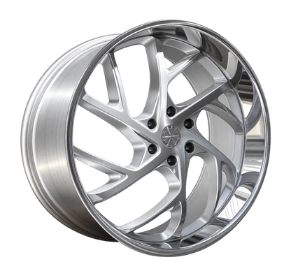 Set of Staggered Esko Jr Silver Brushed Face/Polished Lip