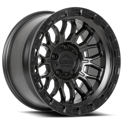 Set of Lock Off-Road  Combat Matte Black with Matte Black Ring