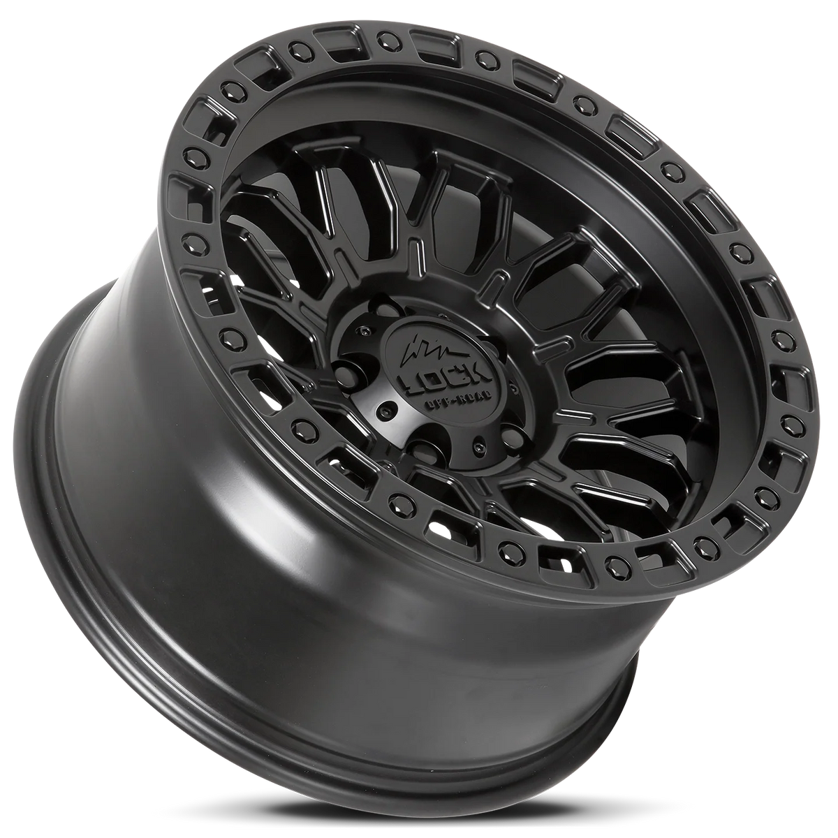 Set of Lock Off-Road  Combat Matte Black with Matte Black Ring