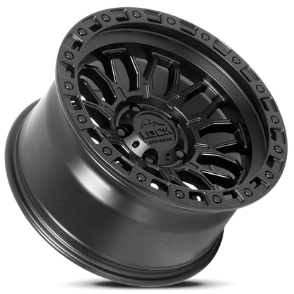 Set of Lock Off-Road  Combat Matte Black with Matte Black Ring