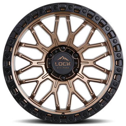 Set of Lock Off-Road Combat Matte Bronze with Matte Black Ring