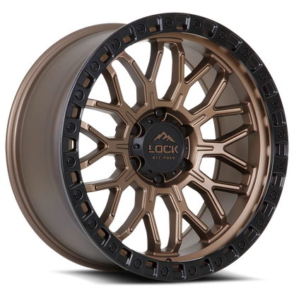 Set of Lock Off-Road Combat Matte Bronze with Matte Black Ring