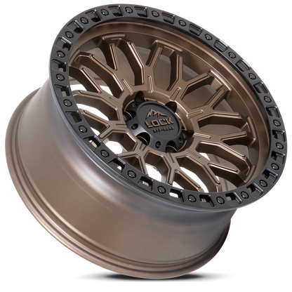 Set of Lock Off-Road Combat Matte Bronze with Matte Black Ring