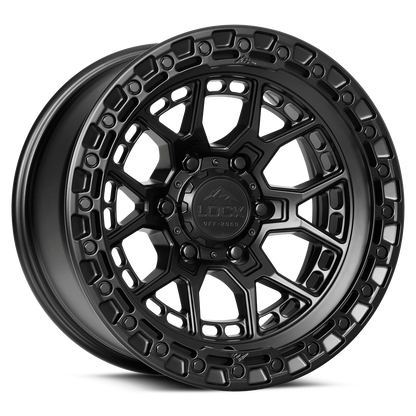 Set of Lock Of-Road Commando Matte Black with Matte Black Ring