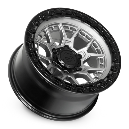 Set of Lock Off-Road Commando Matte Grey with Matte Black Ring