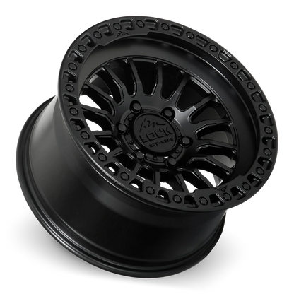 Set of Lock Off-Road Grit Matte Black with Matte Black Ring