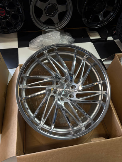 Set of Staggered Esko Jefe Silver with Polished Face/ Polished Lip