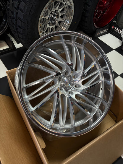 Set of Staggered Esko Jefe Silver with Polished Face/ Polished Lip
