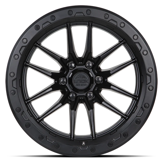 Set of Lock Off-Road Krawler Matte Black with Matte Black Ring