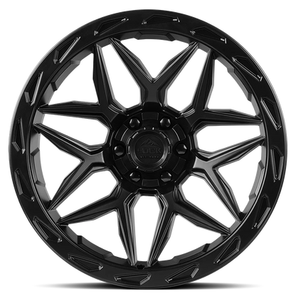 Set of Lock-Off-road Matrix matte black with matte black ring