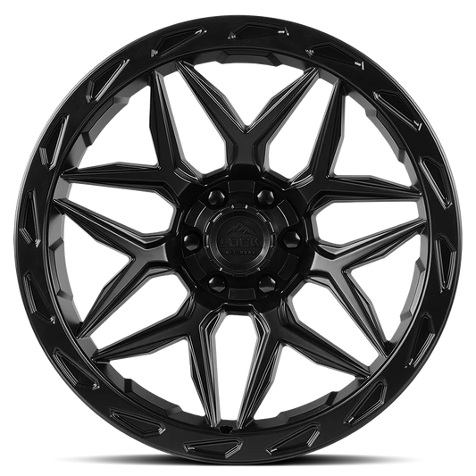 Set of Lock-Off-road Matrix matte black with matte black ring