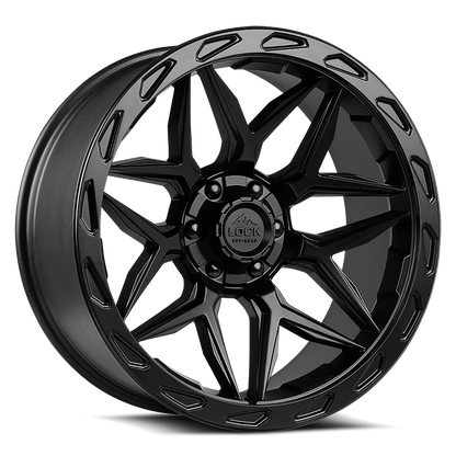 Set of Lock-Off-road Matrix matte black with matte black ring
