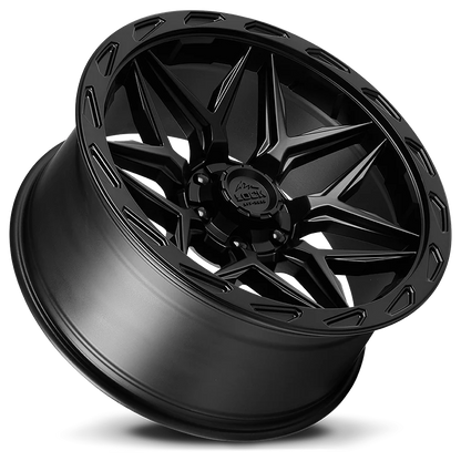 Set of Lock-Off-road Matrix matte black with matte black ring
