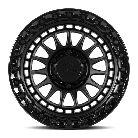 Set of Lock Off-Road Mojave Matte Black with Gloss Black Ring