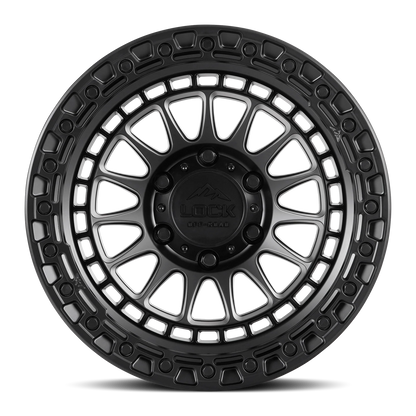 Set of Lock Off-Road Mojave Matte Black with Matte Black Ring