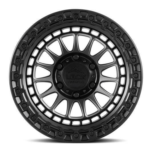 Set of Lock Off-Road Mojave Matte Black with Matte Black Ring