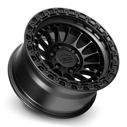 Set of Lock Off-Road Mojave Matte Black with Matte Black Ring