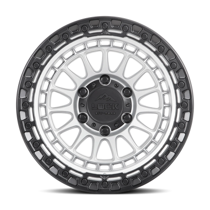 Set of Lock Off-Road Mojave Matte Silver with Matte Black Ring