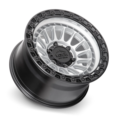 Set of Lock Off-Road Mojave Matte Silver with Matte Black Ring
