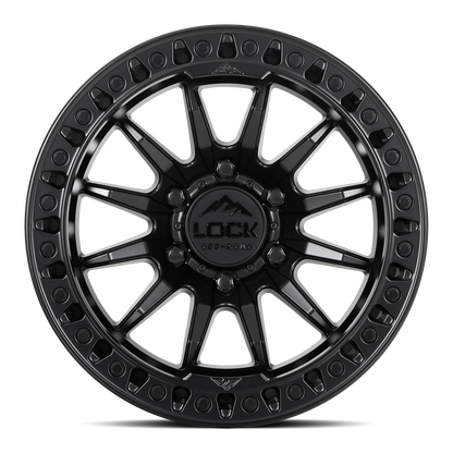 Set of Lock Off-Road Trail Matte Black with Matte Black Ring