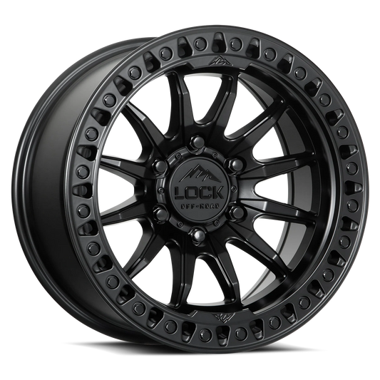 Set of Lock Off-Road Trail Matte Black with Matte Black Ring
