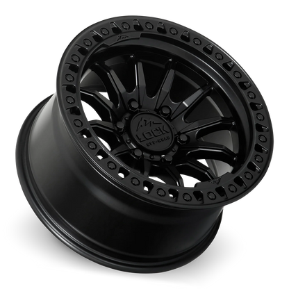 Set of Lock Off-Road Trail Matte Black with Matte Black Ring