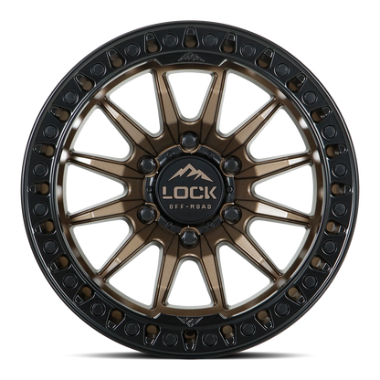 Set of Lock-Offroad Trail Matte Bronze with Matte Black Ring