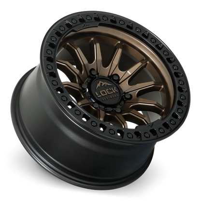 Set of Lock-Offroad Trail Matte Bronze with Matte Black Ring